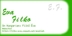 eva filko business card