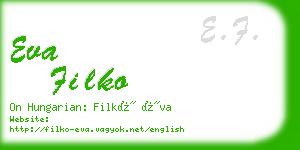 eva filko business card